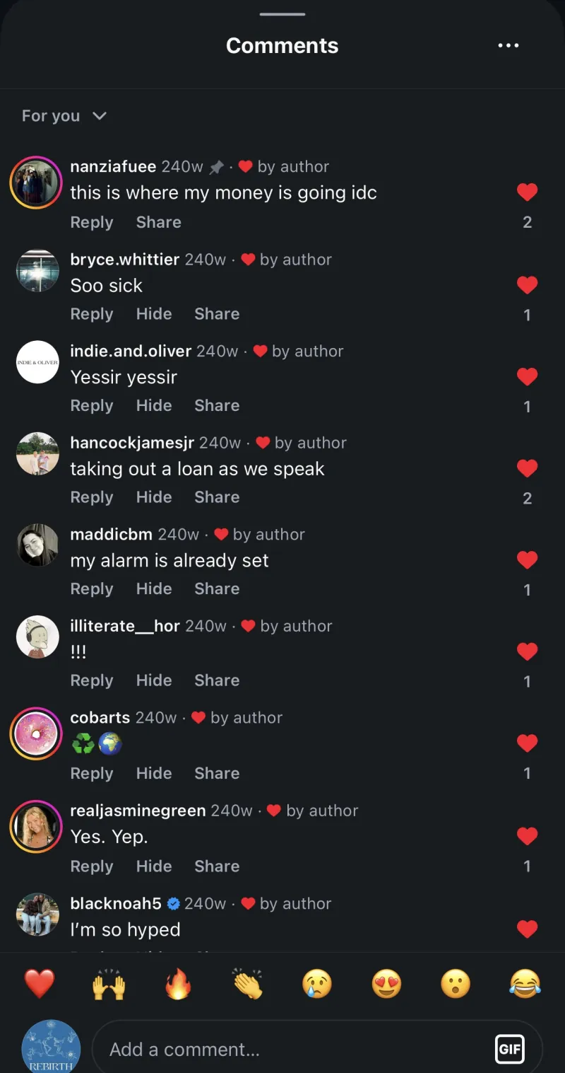 Emma with Rebirth product